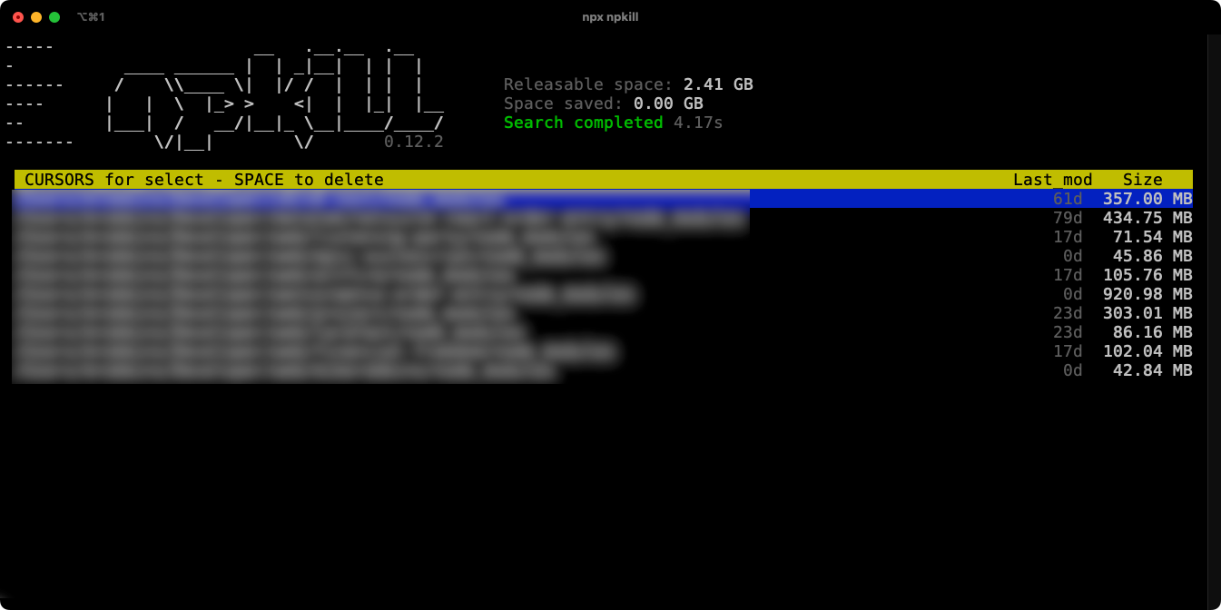 Use 'npkill' to Clean Up Old 'node_modules'