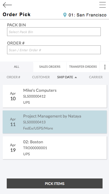 NetSuite Order Picker